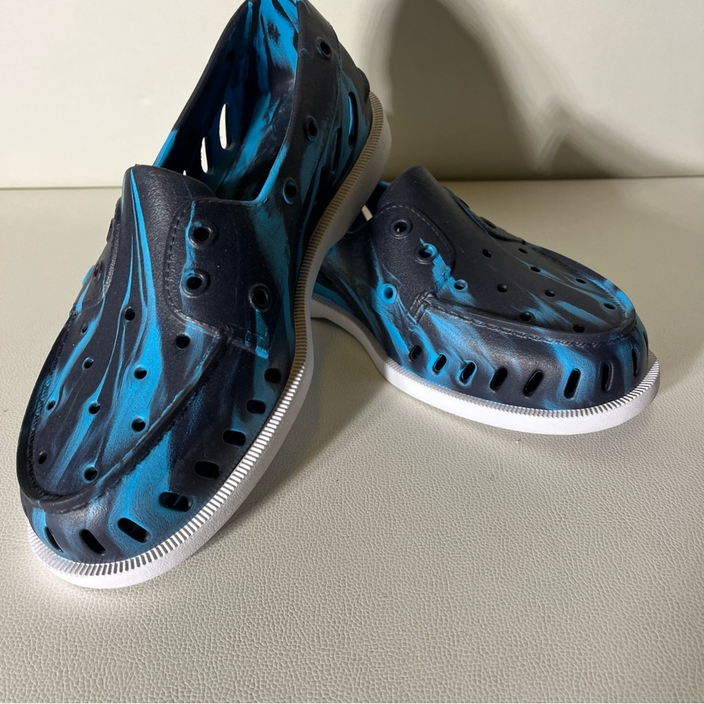 Sperry Blue and Black Shoes with Slip-On Design